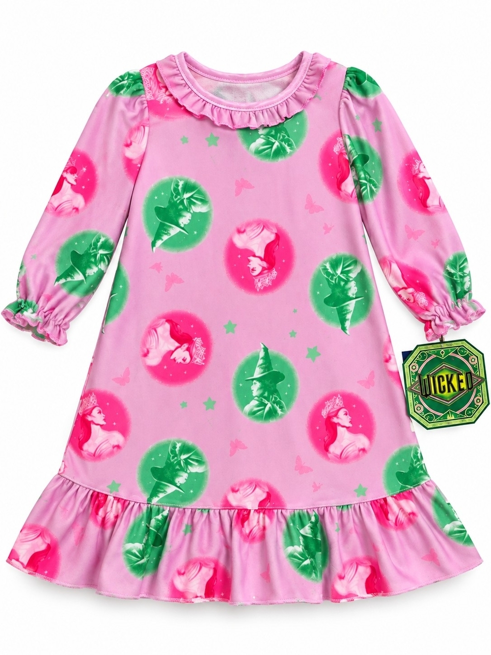 NWT Wicked Glinda Elphaba Pink Nightgown Pajamas Size 2T